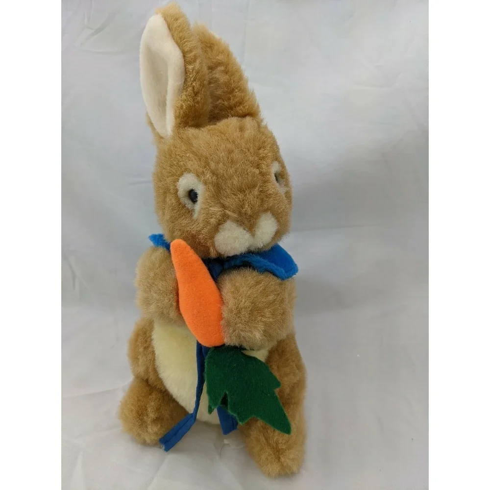 Tan Rabbit Plush 10 Inch Blue Cape Carrot Lemonwood Asia Stuffed Animal‎ Toy